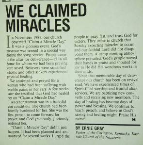 MIRACLE SUNDAY  EASTSIDE